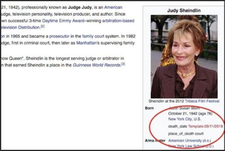 Debunking The "Judge Judy Dead" Hoax