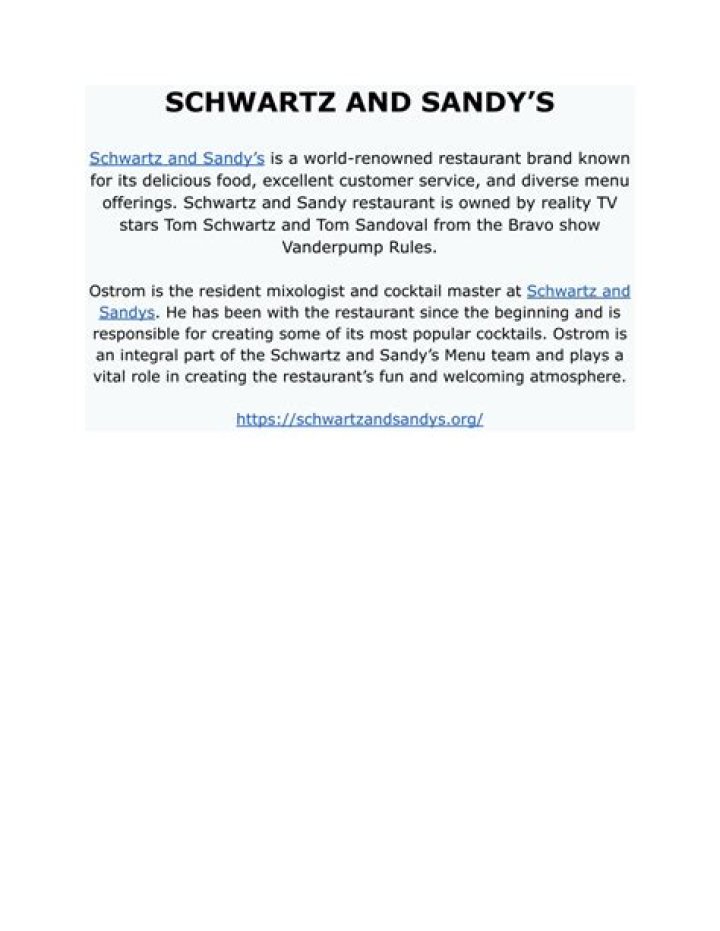 Delve Into The World Of Schwartz And Sandy's